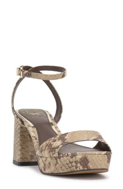 Vince Camuto Pendreya Platform Sandal In Black / Cream