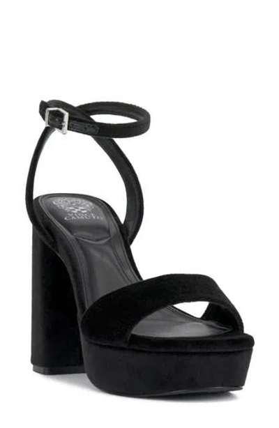 Vince Camuto Pendry Ankle Strap Platform Sandal In Black
