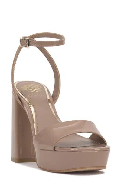 Vince Camuto Pendry Ankle Strap Platform Sandal In Brown