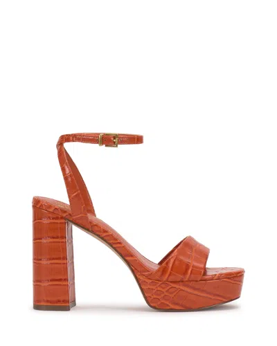 Vince Camuto Pendry Ankle Strap Platform Sandal In Brown