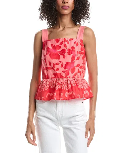 Vince Camuto Peplum Sleeveless Top In Multi
