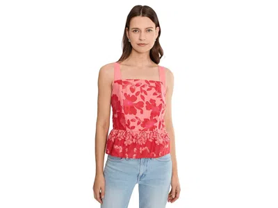 Vince Camuto Peplum Sleeveless Top In Multi