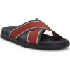 Vince Camuto Perynne Crossover Slide Sandal In Burnt Sienna