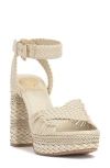 Vince Camuto Pessa Ankle Strap Platform Sandal In Panna Creme