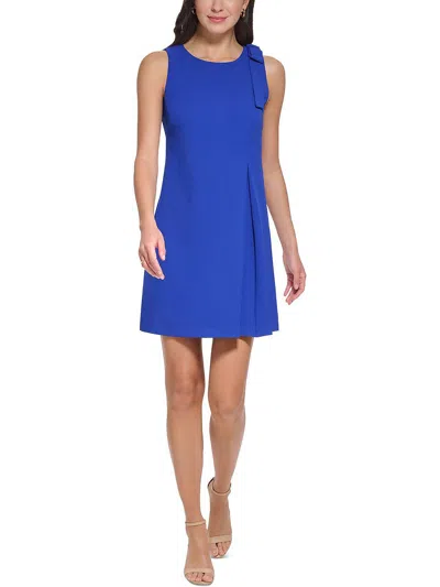 Vince Camuto Petites Womens Office Mini Wear To Work Dress In Blue