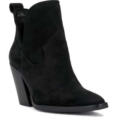 Vince Camuto Phaidra Bootie In Black Suede