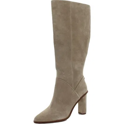 Vince Camuto Phranzie Womens Suede Almond Toe Knee-high Boots In Brown
