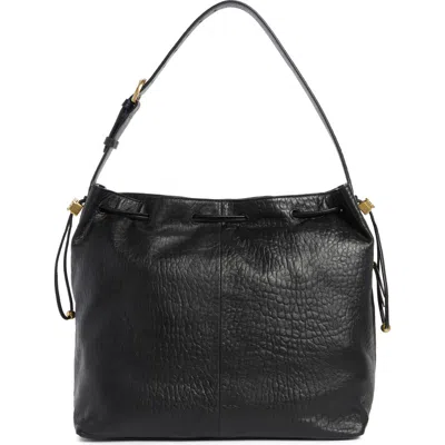Vince Camuto Pippa Large Leather Bucket Bag In Black