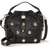 Vince Camuto Pippa Stud Leather Bucket Bag In Blue