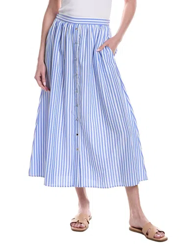 Vince Camuto Placket Maxi Skirt In Blue