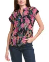 Vince Camuto Plus Size Printed Short-sleeve Blouse In Multi