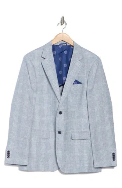 Vince Camuto Plaid Cotton & Linen Sport Coat In Light Grey Plaid