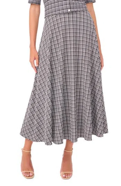 Vince Camuto Plaid Full Maxi Skirt In Animal Print