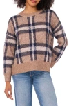 Vince Camuto Plaid Jacquard Sweater In Multi