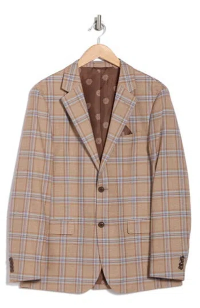 Vince Camuto Plaid Sport Coat In Tan Plaid