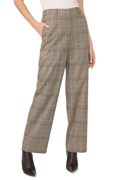 Vince Camuto Plaid Straight Leg Pants In Multi