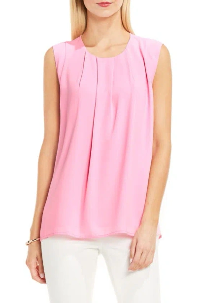 Vince Camuto Pleat Neck Blouse In Petal Pink