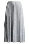 Vince Camuto Pleated Midi Skirt In Gray