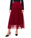 Vince Camuto Pleated Midi Skirt In Red