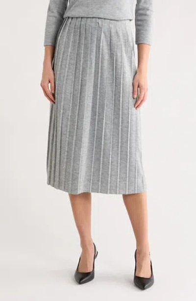 Vince Camuto Pleated Midi Skirt In Gray