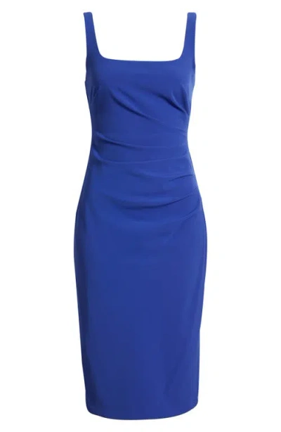 Vince Camuto Pleated Sleeveless Stretch Crepe Body-con Dress