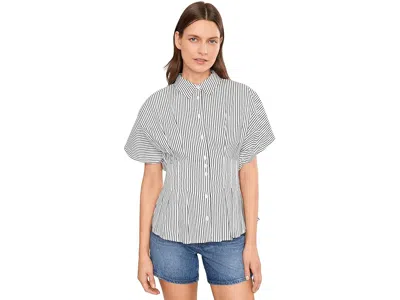 Vince Camuto Pleated Waist Dolman Sleeve Blouse Women's Clothing New Ivory: Md In Gray