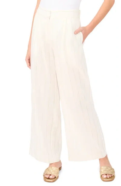 Vince Camuto Pleated Wide Leg Pants In White