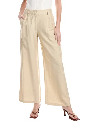 Vince Camuto Pleated Wide Leg Trouser In Beige