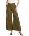 Vince Camuto Pleated Wide Leg Trouser In Green