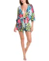 Vince Camuto Plunge Neck Romper In Multi