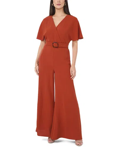 Vince Camuto Plunge V Neck Maxi Jumpsuit In Orange