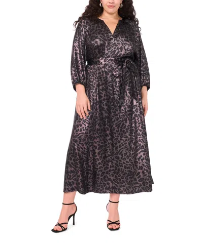 VINCE CAMUTO PLUS SIZE 3/4-SLEEVE V-NECK MAXI DRESS