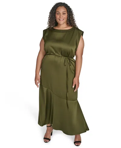 Vince Camuto Plus Size Cap Sleeve Midi Dress In Green