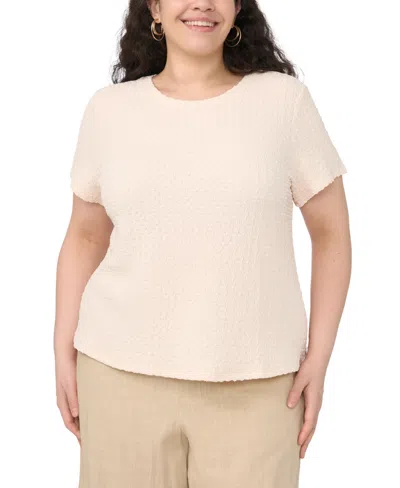 Vince Camuto Plus Size Crewneck T-shirt In Neutral