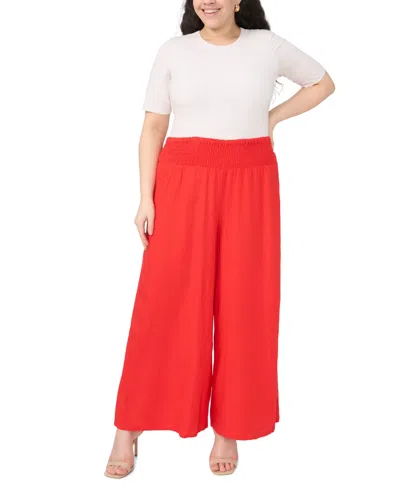 Vince Camuto Plus Size Cropped Wide-leg Pants In Red