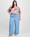 Vince Camuto Plus Size Drawstring-waist Wide-leg Pants