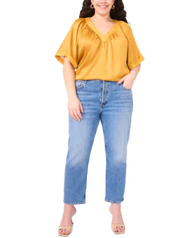 Vince Camuto Plus Size Flowy Dolman-sleeve V-neck Blouse