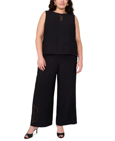 VINCE CAMUTO PLUS SIZE HIGH-RISE WIDE-LEG PANTS