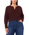 Vince Camuto Plus Size Long Sleeve Sweater In Red