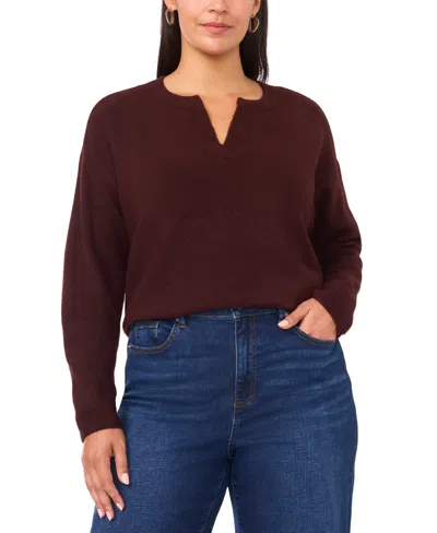 Vince Camuto Plus Size Long Sleeve Sweater In Red