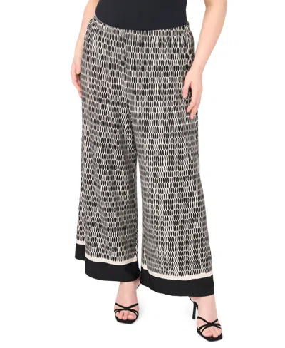 Vince Camuto Plus Size Mid-rise Pull-on Pants In Multi