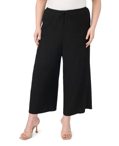 Vince Camuto Plus Size Mid-rise Pull-on Pants In Black