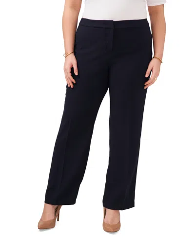 Vince Camuto Plus Size Moss Crepe Wide-leg Pants In Classic Navy