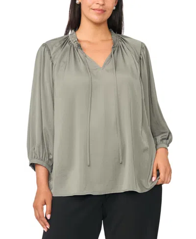 Vince Camuto Plus Size Raglan Sleeve Peasant Blouse In Multi