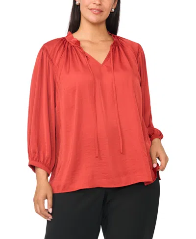 Vince Camuto Plus Size Raglan Sleeve Peasant Blouse In Multi