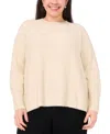 Vince Camuto Plus Size Sequin Crewneck Sweater In White