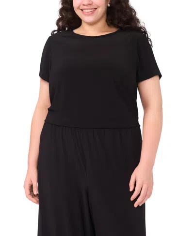 Vince Camuto Plus Size Short-sleeve T-shirt In Black