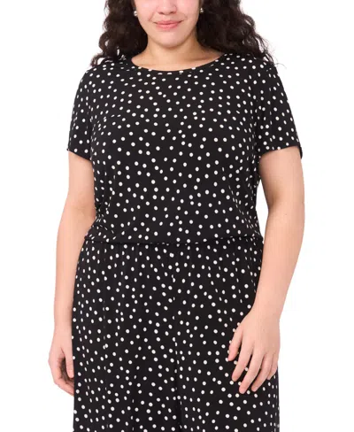 Vince Camuto Plus Size Short-sleeve T-shirt In Black