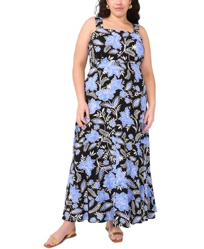 Vince Camuto Plus Size Square-neck Sleeveless Maxi Dress In Rich Black
