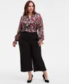 Vince Camuto Plus Size Stretch Bootcut Pants In Black